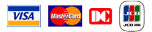 VISA　MasterCard　DC　JCB　American Express