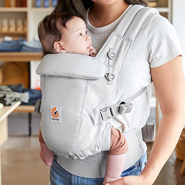 画像12: ErgoBabyCarrier アダプト ソフトタッチ パールグレー  専用カバーセット(本体SG+専用カバー/スターダストグレー) (12)