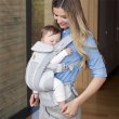 画像12: ErgoBabyCarrier オムニ ブリーズ パールグレー 専用カバー付き3点セット（本体SG＋専用カバー＋よだれパッド／グレーストライプ） (12)