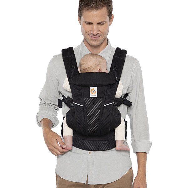 画像9: ErgoBabyCarrier オムニ ブリーズ オニキスブラック 専用カバーセット（本体SG＋専用カバー／ブラックストライプ） (9)