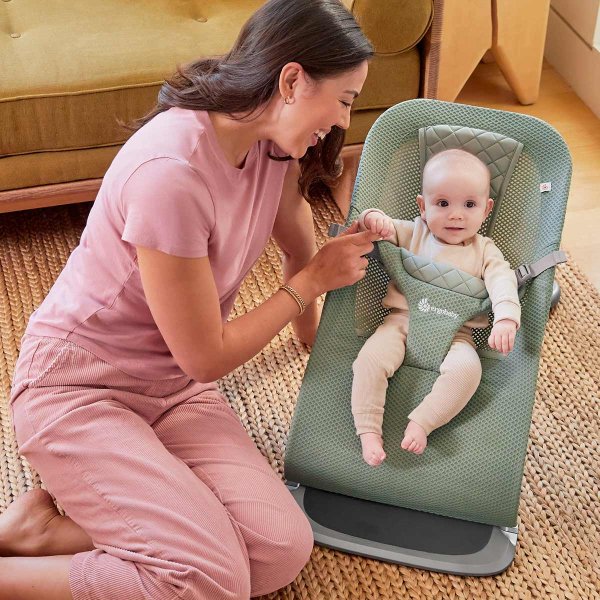 画像17: 【2024年新モデル】ErgoBaby EVOLVE エルゴベビー エボルブ バウンサー メッシュ セージグリーン (17)