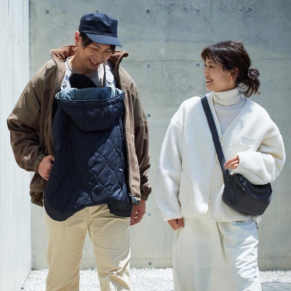 画像3: 【2025年モデル】WILD THINGS × BabyHopper(ワイルドシングス×ベビーホッパー) キルティング防寒ケープ / ブラック (3)