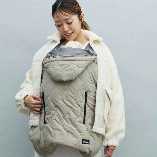 画像2: 【2025年モデル】WILD THINGS × BabyHopper(ワイルドシングス×ベビーホッパー) キルティング防寒ケープ / サンド (2)