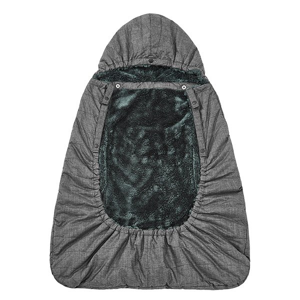 画像5: ErgoBabyCarrier オムニ ブリーズ グラファイトグレー あったか防寒2点セット（オムニ ブリーズ+マルチプル防寒ケープ / ブラック） (5)