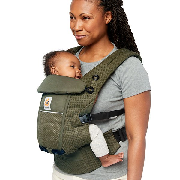 画像10: ErgoBabyCarrier アダプト ソフトフレックス SG オリーブグリーン  専用カバーセット（本体SG＋専用カバー/スターダストブラック） (10)