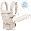 画像1: ErgoBabyCarrier アダプト ソフトフレックス SG ナチュラルベージュ  専用カバーセット（本体SG＋専用カバー/ラインドットピンク） (1)