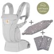 画像1: ErgoBabyCarrier オムニ ドリーム パールグレー 専用カバー付き3点セット（本体SG＋専用カバー＋よだれパッド／スターダストグレー） (1)