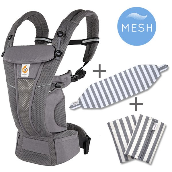 ErgoBabyCarrier オムニ ブリーズ グラファイトグレー 専用カバー付き3 ...