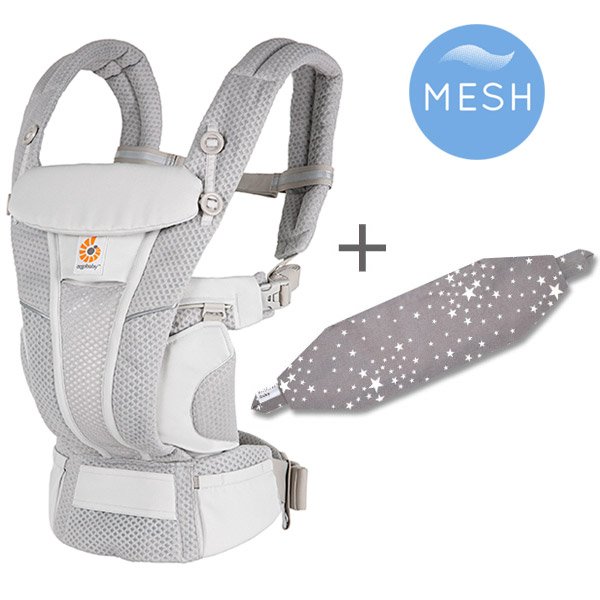 画像1: 【5月上旬頃より順次発送】ErgoBabyCarrier オムニ ブリーズ パールグレー 専用カバーセット（本体SG＋専用カバー／スターダストグレー） (1)