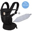 画像1: ErgoBabyCarrier オムニ ブリーズ オニキスブラック 専用カバーセット（本体SG＋専用カバー／ブラックストライプ） (1)