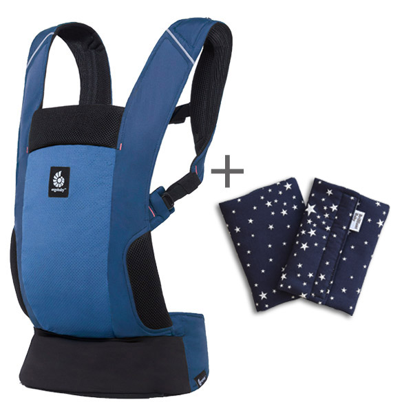 ErgobabyCarrier エルゴ アウェイ ミッドナイトブルー よだれパッドセット（本体SG＋よだれパッド／スターダストダークネイビー）
