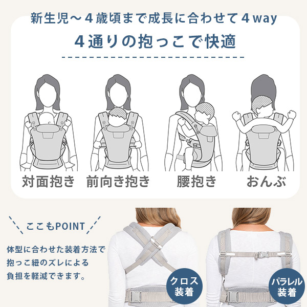 ErgoBabyCarrier オムニ ブリーズ SG パールグレー【エルゴベビー最新シリーズ OMNI Breeze】