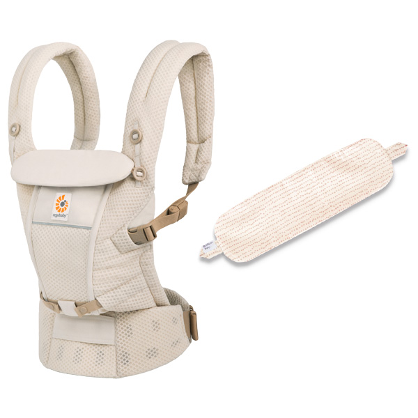 ErgoBabyCarrier アダプト ソフトフレックス SG ナチュラルベージュ 専用カバーセット（本体SG＋専用カバー/ラインドットピンク）