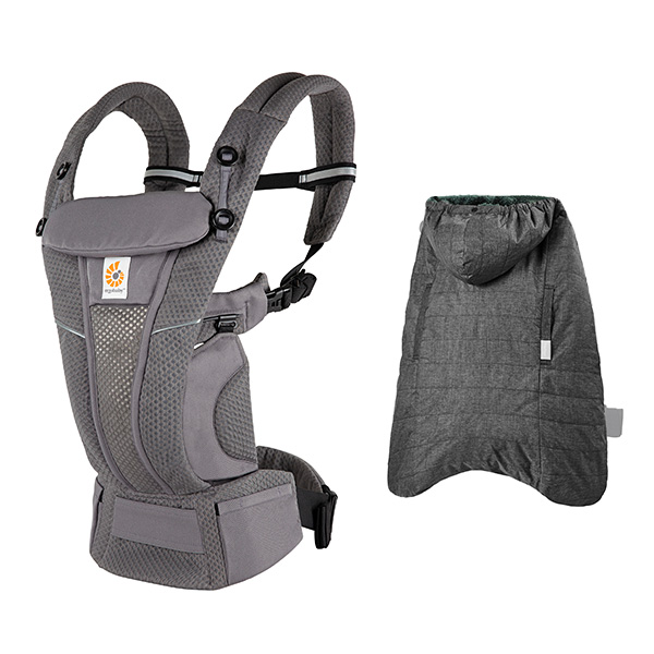 ErgoBabyCarrier OMNI breeze オムニ ブリーズ SG グラファイトグレーあったか防寒2点セット