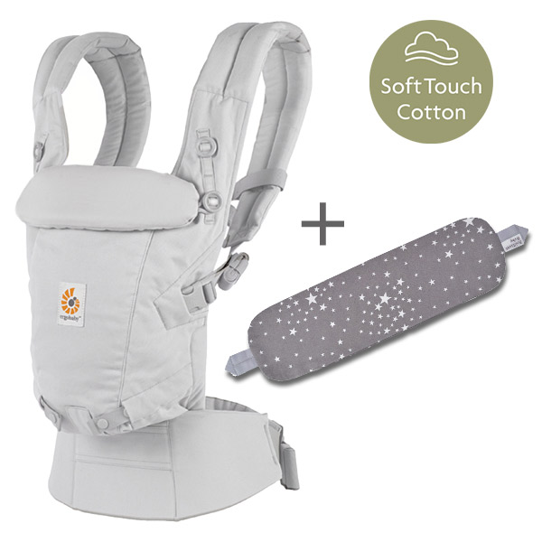 ErgoBabyCarrier ADAPT SoftFlex アダプト ソフトタッチ SG パールグレー専用カバーセット[PCREGBCASFMGRY-adc]